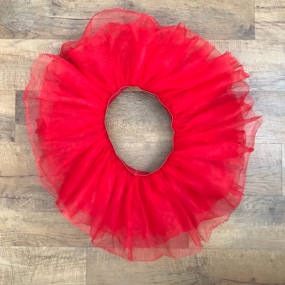 Red Tulle Layered Tutu - Costume Accessory main image 1